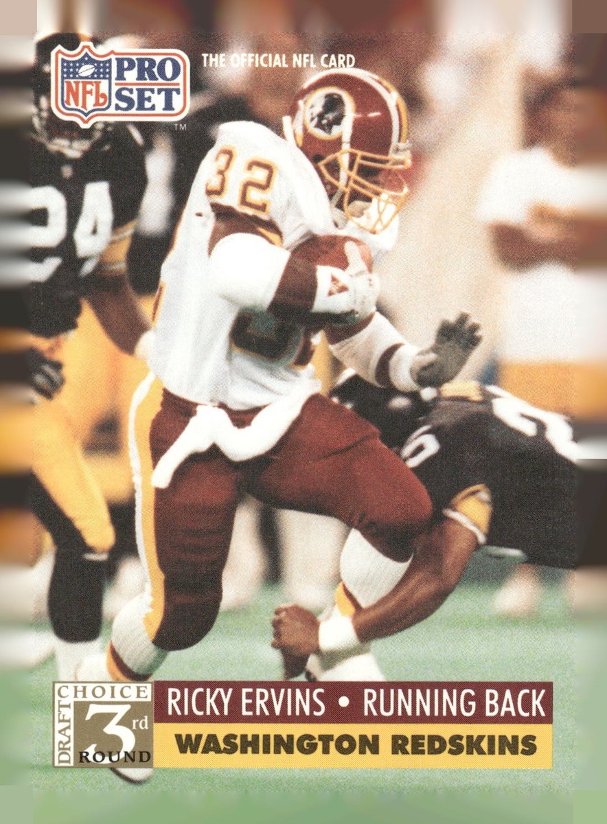 1991 Pro Set #805 Ricky Ervins Washington Redskins Football Card