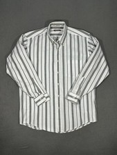 Vintage Manhattan Shirt Mens 16 32/33 Striped Button Up Made USA Cotton