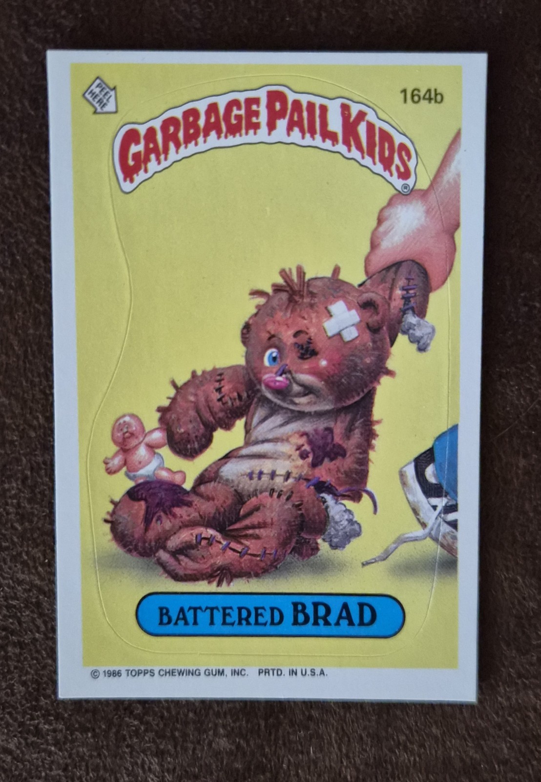 1986 Topps Garbage Pail Kids Original Series 4 Battered Brad 164b