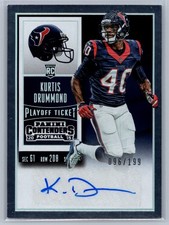 Kurtis Drummond 2015 Contenders Playoff Ticket Rookie Auto /199 #196