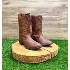 Deer Stags Youth - Size 13 - Brown Ranch Faux Leather Cowboy Boots 20104