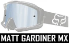 SILVER MIRROR LENS to fit FOX MAIN MOTOCROSS GOGGLES tear off chrome bmx mtb new
