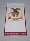 VINTAGE WIEDEMANN BEER CARDBOARD SIGN HEILMANN BREWING CO 1982 UNUSED NOS