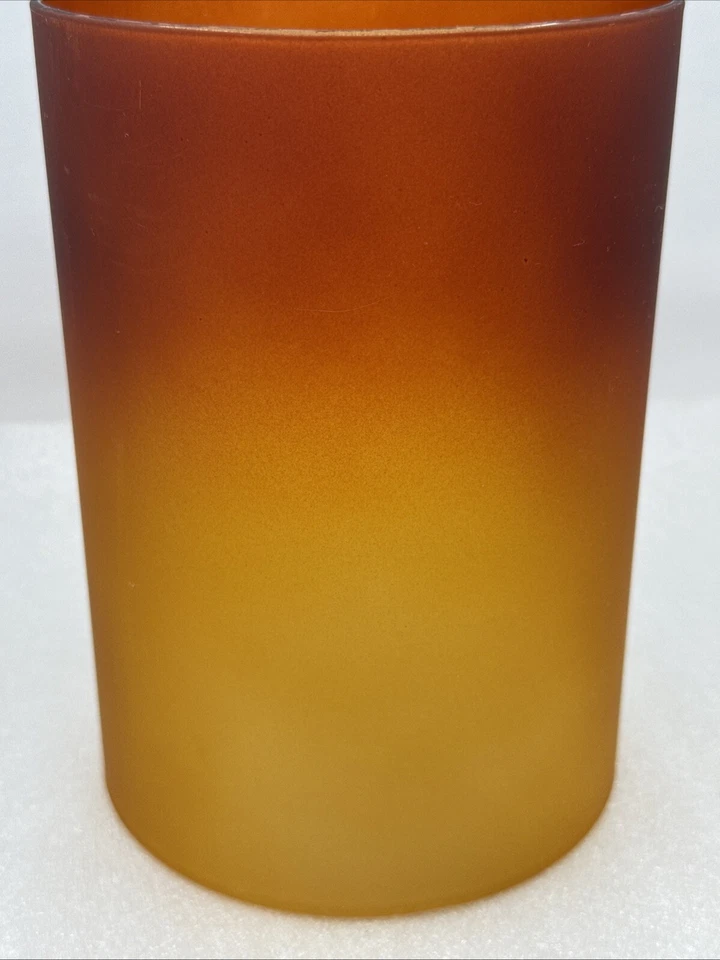 Yankee Candle AMBER HOJAS BARRIL Vela Grande 7” Vidrio y Metal SOMBRA *LEER* Foto 3 de 4