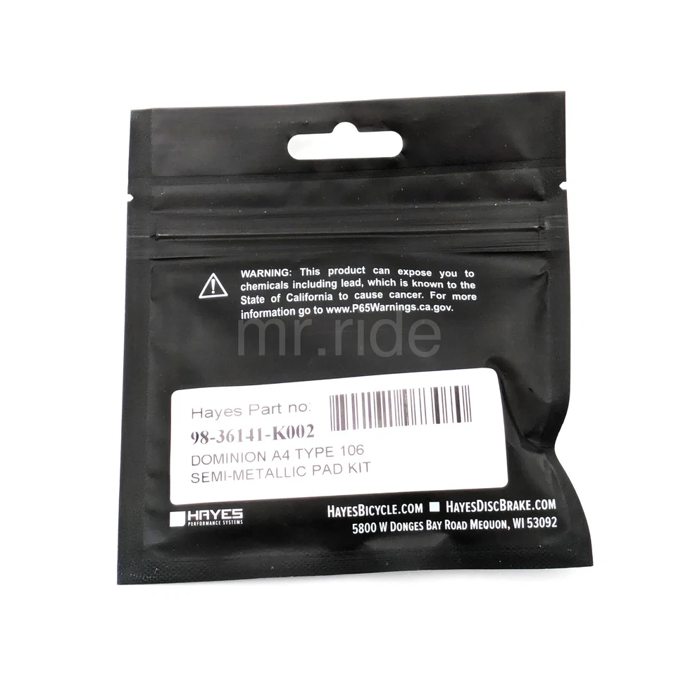 КОМПЛЕКТ ПОЛУМЕТАЛЛИЧЕСКИХ тормозных колодок HAYES 98-36141-K002 DOMINION A4 ТИП 106, T106 - Изображение 3 из 4