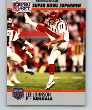 Lee Johnson 1990 Pro Set Super Bowl 160 #117 Bengals (BOX 44) ID:17904