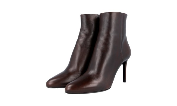 Luxus Prada Stiefelette Schuhe 1T079G Teak Neu New 40 40,5 Uk 7-image