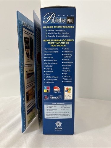 Publisher Pro Art Explosion 2004 Nova Development Complete Desktop Publishing - Picture 4 of 20