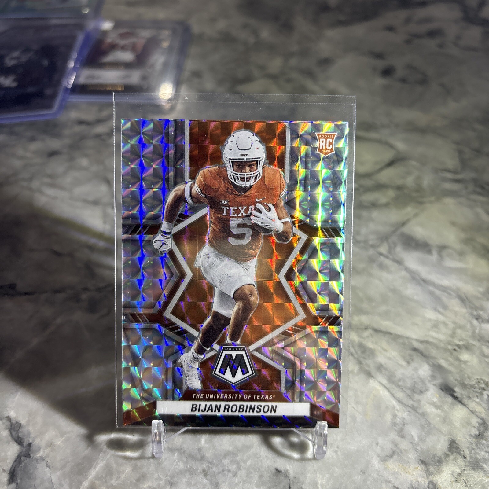 2023 Mosaic Draft Picks Bijan Robinson ROOKIE SILVER Mosaic Falcons RC Longhorns