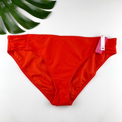 New Xhilaration Hipster Orange Red Bikini Bottom 3X 24W 26W NWT