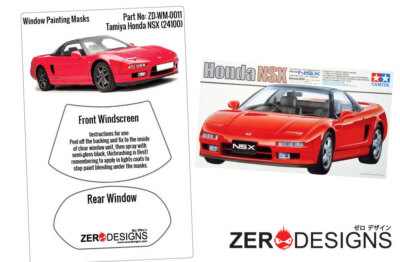 Zero Paints 1/24 NSX Window Pre-Cut Painting Masks for Tamiya kit #24100