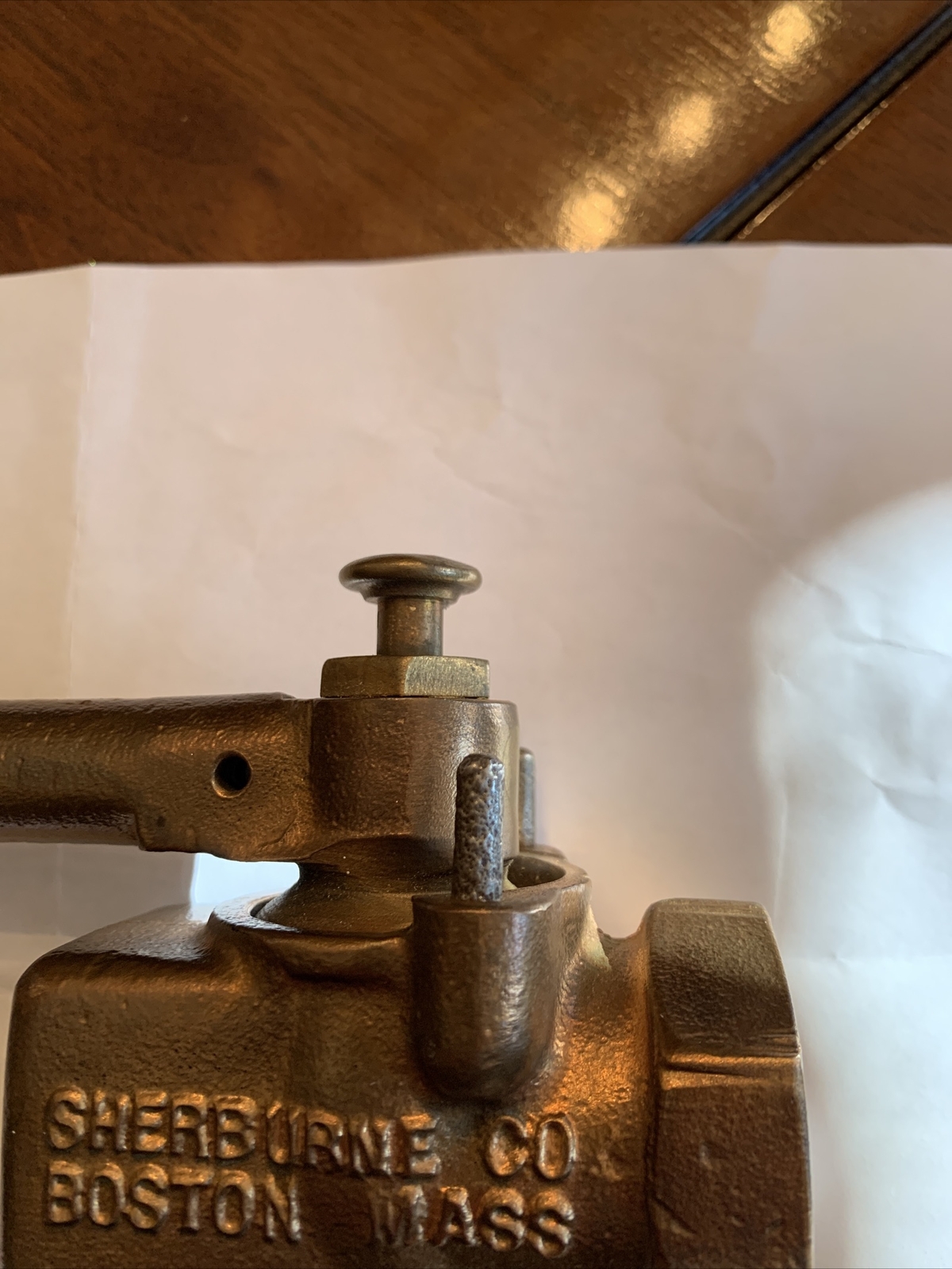 SHERBURNE CO. Brass Caboose Whistle Train Railroad Steam Antique