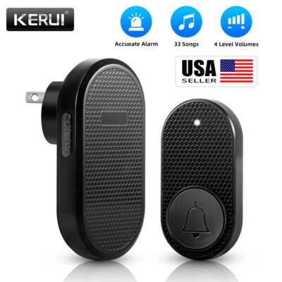 KERUI Wireless Doorbell Waterproof Door Bell Kit Home House Ring Bell US Stock