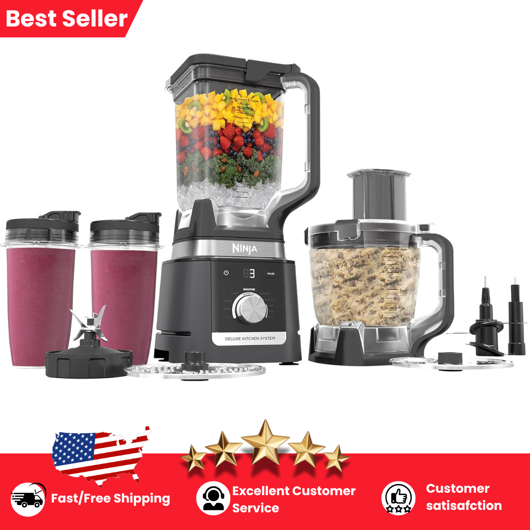 Ninja Deluxe Kitchen System Power Blender and Food Processor Pro with 88 oz Pitcher-image