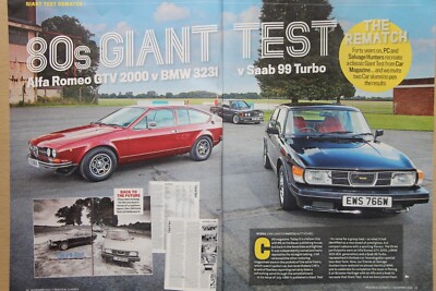Original 2021 PC magazine article ALFA ROMEO GTV 2000 v BMW 323i v SAAB 99 TURBO