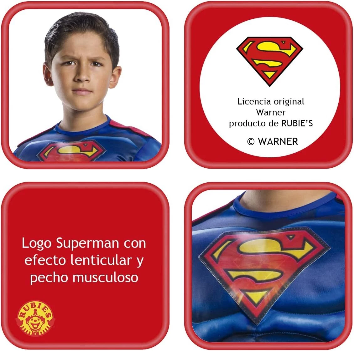 Costume Superman™ muscoloso bambino