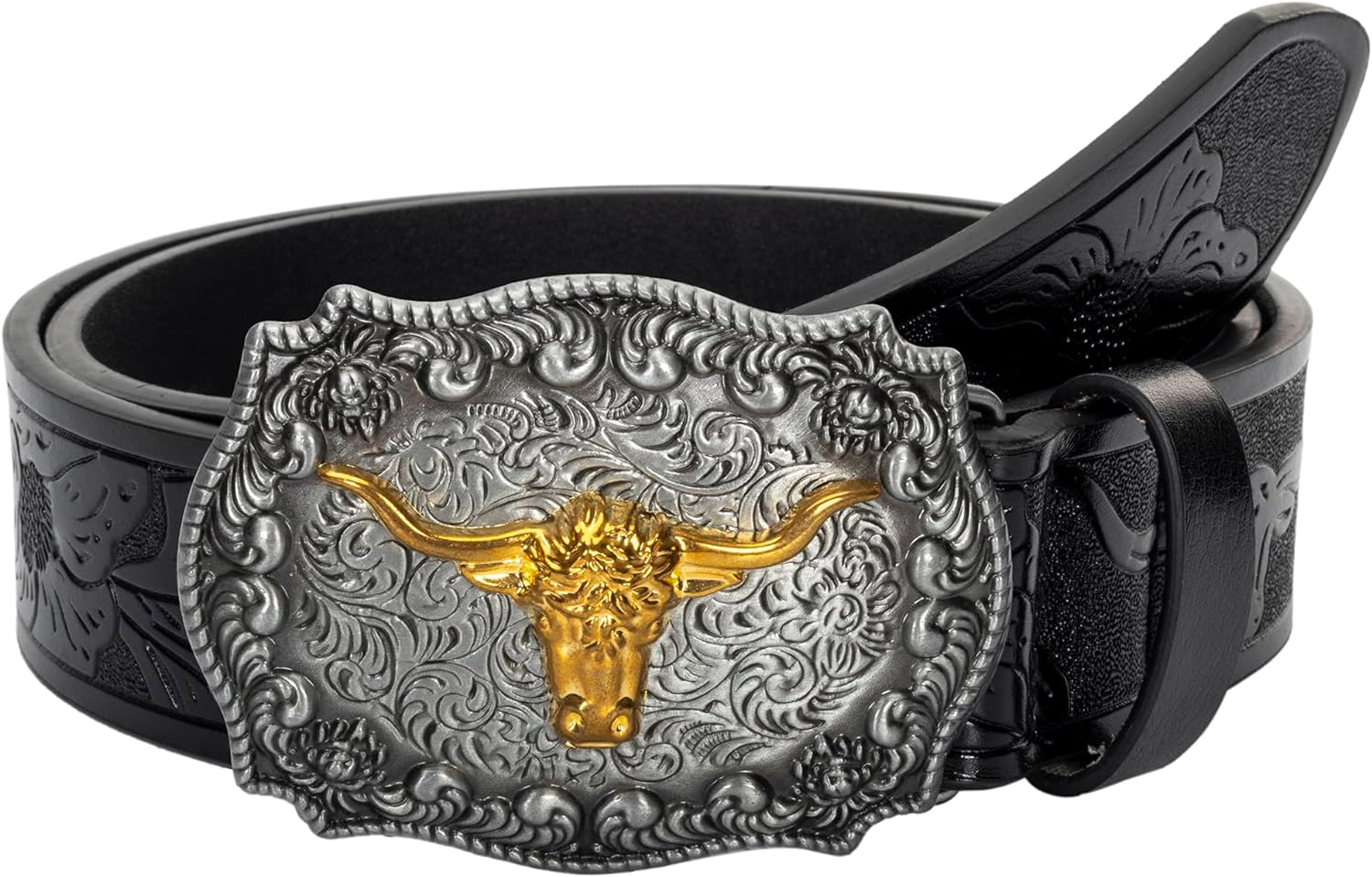 Men-Western-Cowboy-Leather-Buckle-Belts-with-Longhorn-Bull-Floral-Engraved-Belt-