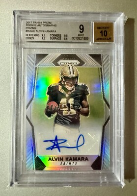 qb 2017 vol.1〜5 2017 Panini Prizm Alvin Kamara RC #RA-AK Auto Beckett 9/10 Auto