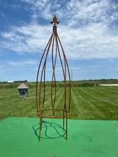 25" Twist Topiary Flower Trellis, Garden Plant Climber Wrought Iron