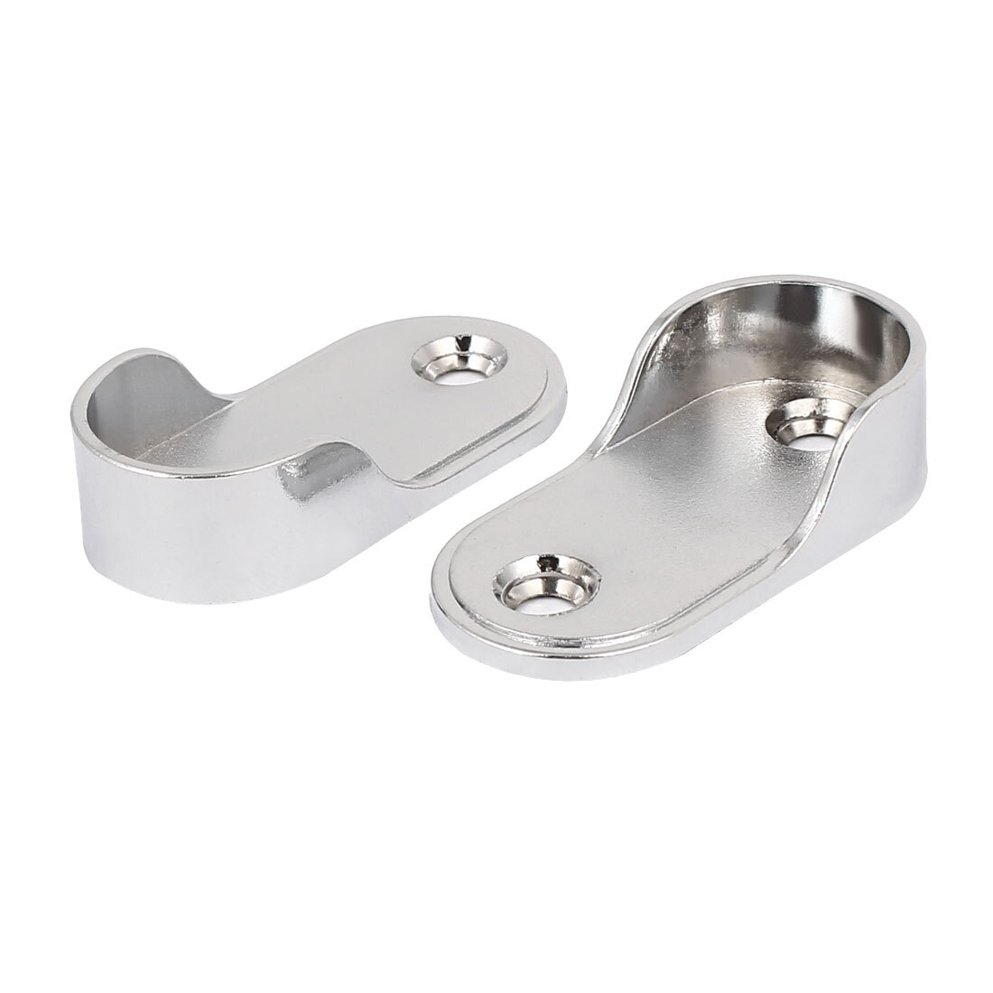 Zinc Alloy Rod End Bracket Holder for 22mm Tube, 2pcs, Home Wardrobe Support-image