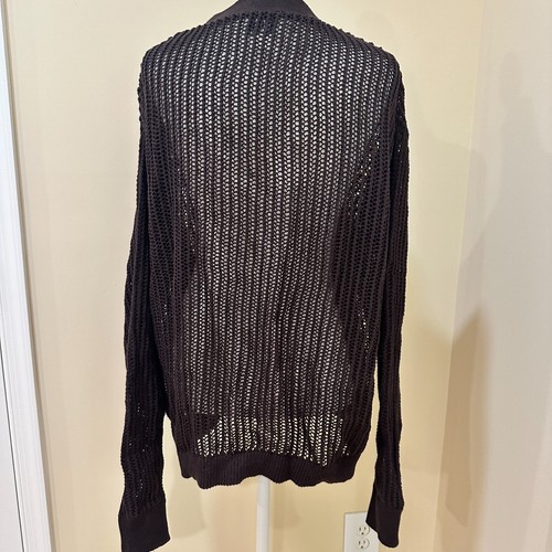 URBAN OUTFITTERS- BDG Beach Cardigan Brown Knit Unisex Sweater Button Front Sz L - Picture 7 of 15