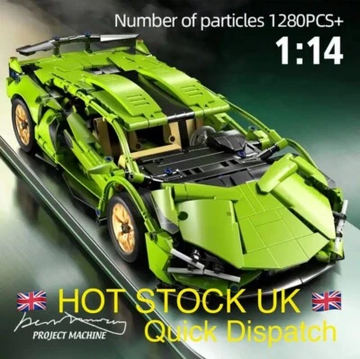 Technical Racing Sport RC Lamborghini Car Model Building (Blocks Mechanical)