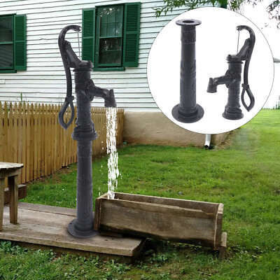 TOP Hand Tall Shallow Well Pitcher Water Pump w/ Stand Cast Iron 19.69ft Suction