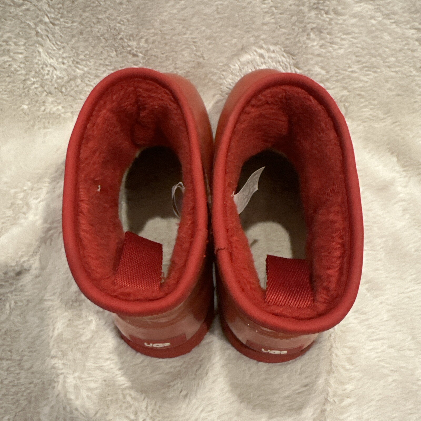 UGG Classic Clear Mini Shearling Lined Boots RED … - image 17
