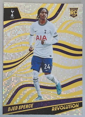 Djed Spence 2022-23 Panini Revolution Rookie RC #295 Disco SP Tottenham