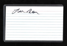 LEE BEAR Seinfeld, Body of George Steinbrenner SIGNED / AUTOGRAPH 3x5 Index Card