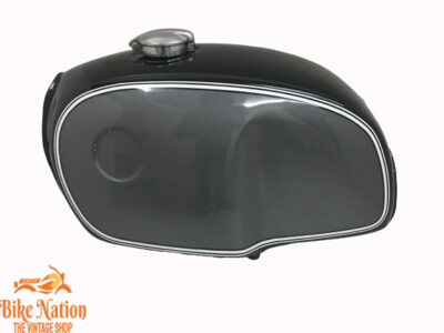 BMW R100 RT RS R90 R80 R75 BLACK & SILVER PAINTED STEEL PETROL TANK | FIT FOR 