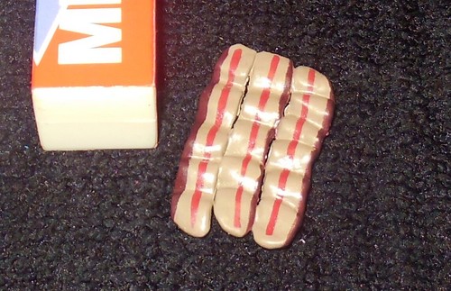 KITCHEN LITTLES BARBIE TYCO MATTEL MINIATURE FOOD BREAKFAST EGGS BACON MILK LOT - Picture 8 of 8