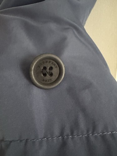 $795 Chaqueta Exterior Burberry Brit 'Kentbury' Acero Azul Repelente al Agua Para Hombres M - Imagen 11 de 13