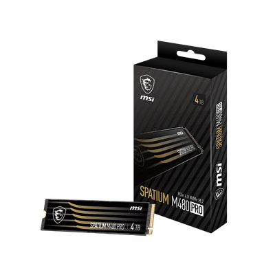 MSI SPATIUM M480 PRO SM480PN4TB PCIe 4.0 NVME M.2 2280 4TB internal SSD