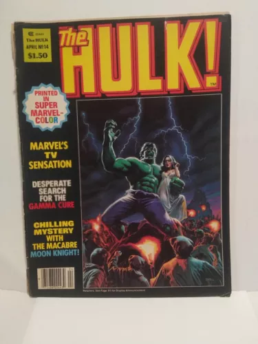 the Hulk! Magazine #14 April 1979 - Marvel - Moon Knight story - cover detached