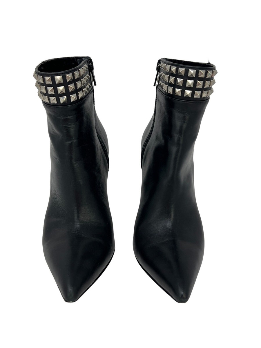 ブーツその他 Manolo Blahnik BOOTS (NESTANU3232562 BLCK) Manolo Blahnik Black Ankle Boots Booties Stiletto Heels w