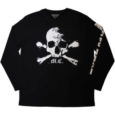 Motley Crue Orbit Skull L/S Shirt Black New