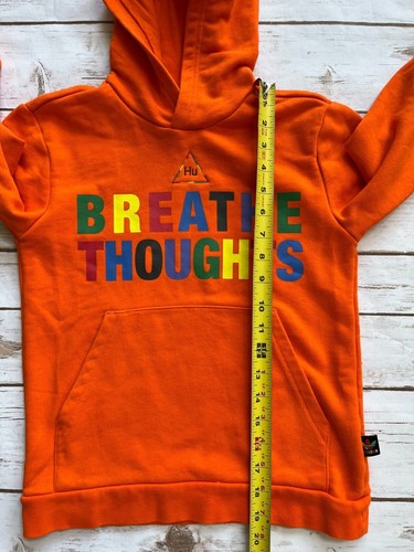 ADIDAS PHARELL WILLIAMS HU HOLI BREATHE THOUGHTS HOODIE MULTI ORANGE YOUTH SMALL - Picture 7 of 8