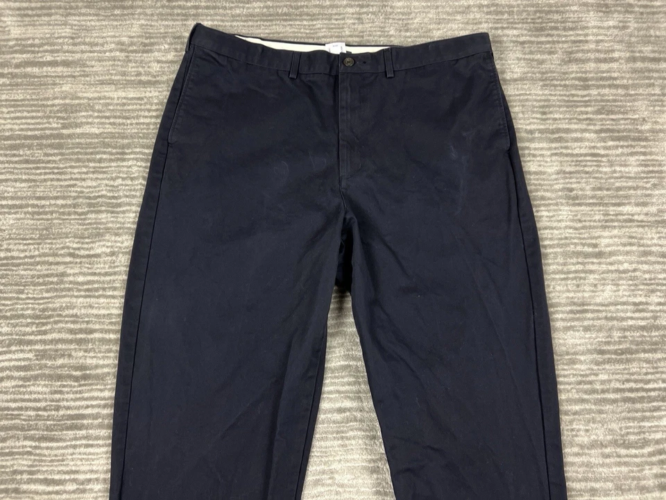 Pantalones Lands End Para Hombre 40 Azul Calce Tradicional Chino Caqui Frente Plano Informal Foto 2 de 4