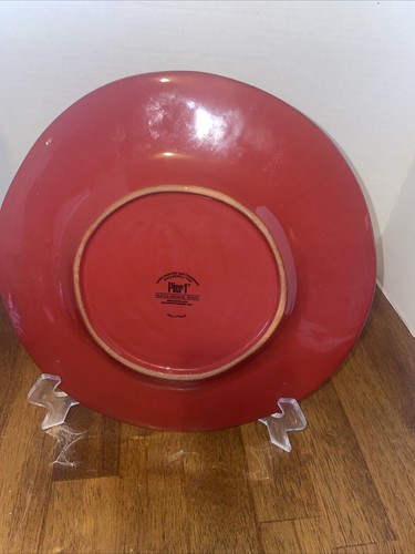 PIER 1 NUEVO ORGANIC ROSSO DINNER PLATE ( S ) Rust Red ITALY 11.5-inch - Picture 6 of 11
