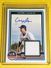 Casey Borba 2023 USA Stars & Stripes 18U National Team Patch Auto 092/200 #SM-CB