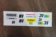 Aurora AFX Porsche 934 All (6203, 1781, 1955, 1804, 1013) Reproduction Stickers