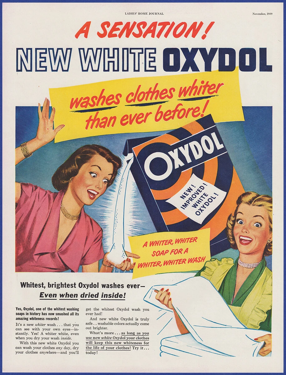 Original 1940s Oxydol Laundry Detergent Vintage Laundry, 48% OFF