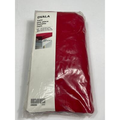 Ikea Dvala Red 1 Twin Fitted Sheet New
