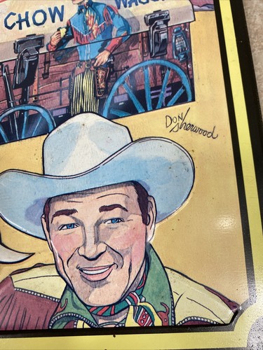 Vtg 1991 Back To School Roy Rogers & Dale Evans Lunchbox Ad Metal Sign 16”x12 JS - Picture 6 of 11