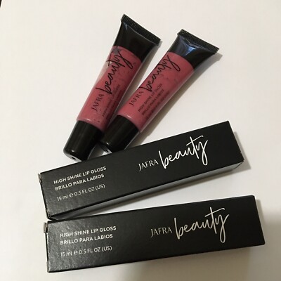 Jafra  (2  )High Shine Moisture Lip Gloss  (Color Lychee)