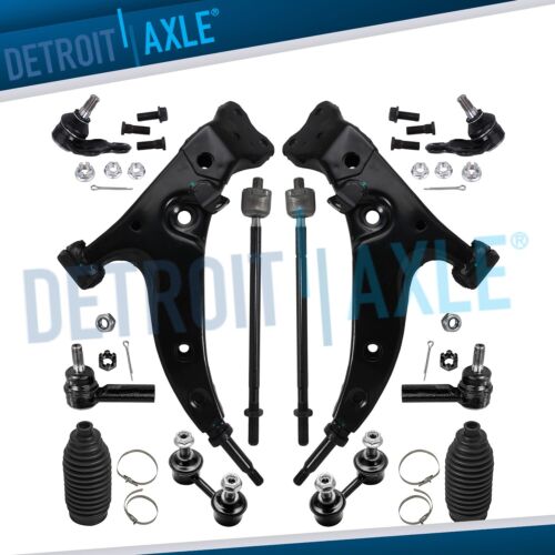 Front Control Arm TieRod Kit 1.8L Manual Steering 12pc for 93-95 Toyota Corolla - Afbeelding 1 van 8
