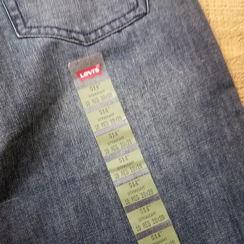 Levis 514 Straight Leg Slim Fit Size 16 Regular Blue Jeans Dark Wash 28x28 New - Picture 6 of 12
