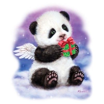 Panda Gift Panda Angel Shimmer  Sweatshirt / Longsleeved Tshirt    Sizes/Colors