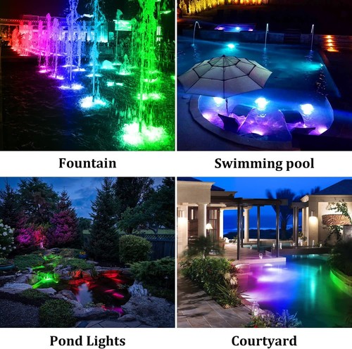 1/2/3/5 RGB Solar LED Spotlight Spot Light Lamp Garden Pool Pond Underwater IP68 - Picture 36 of 51